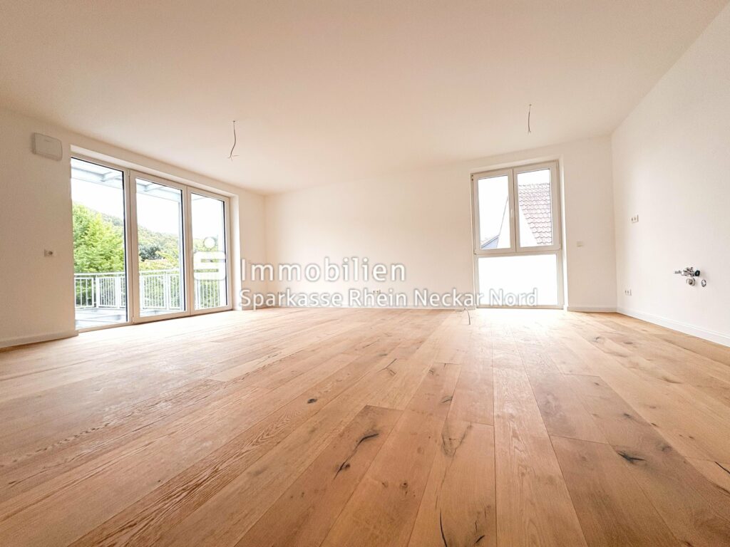 Wohnzimmer mit offener Küche
