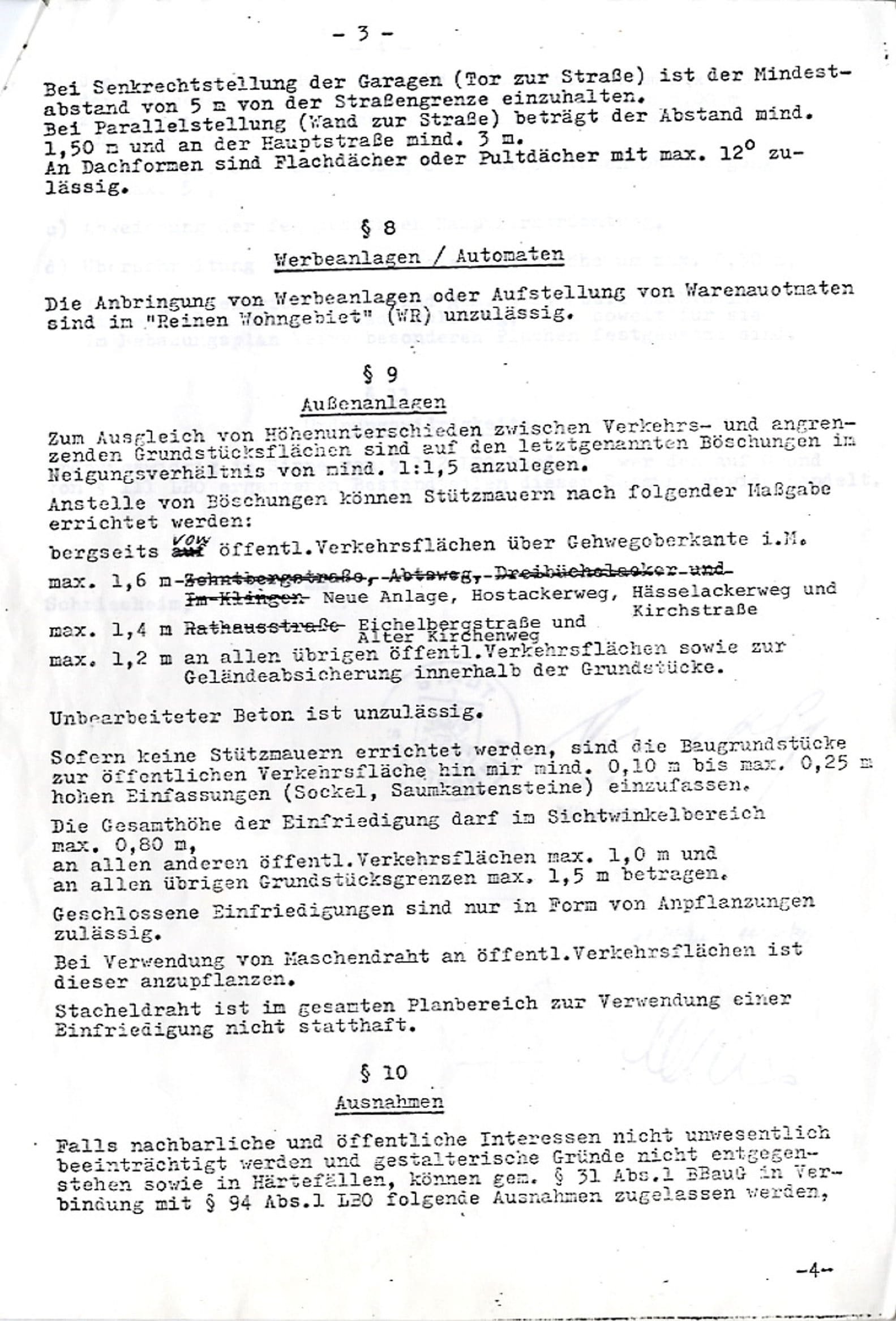 Satzung über B-Plan