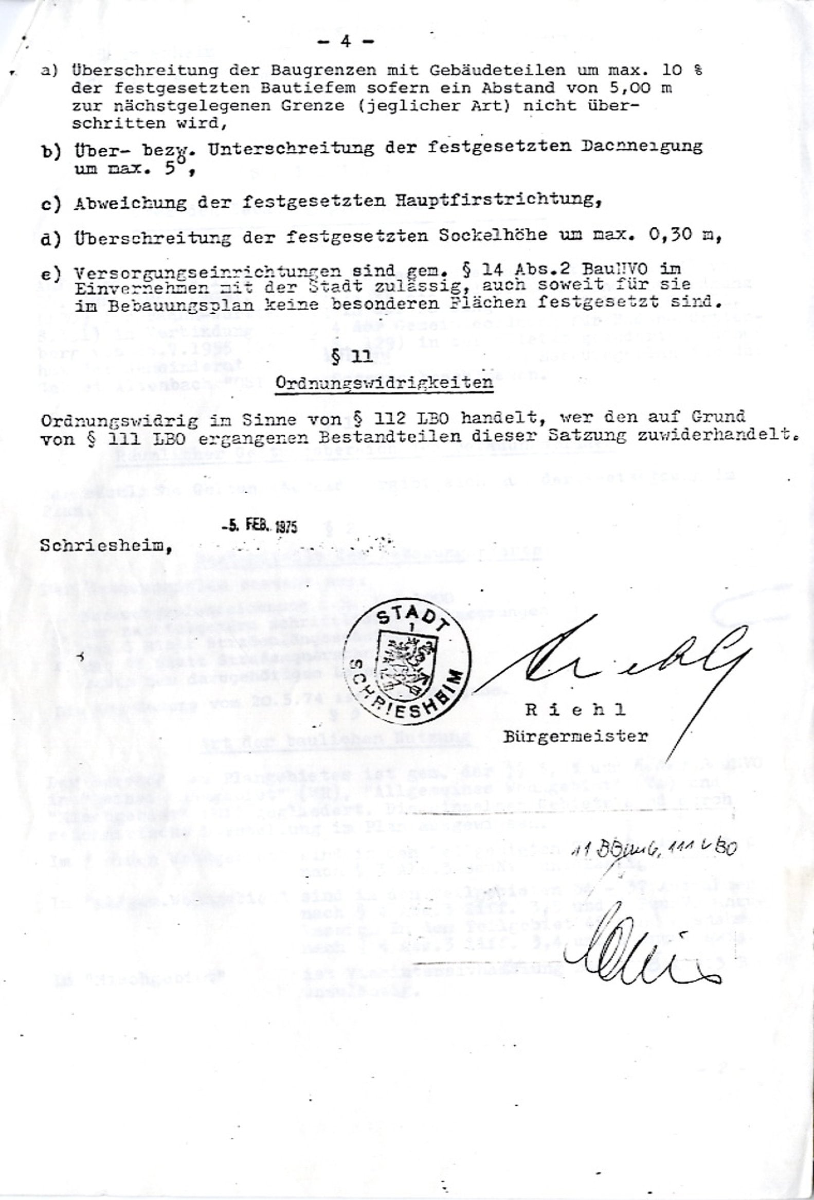 Satzung über B-Plan